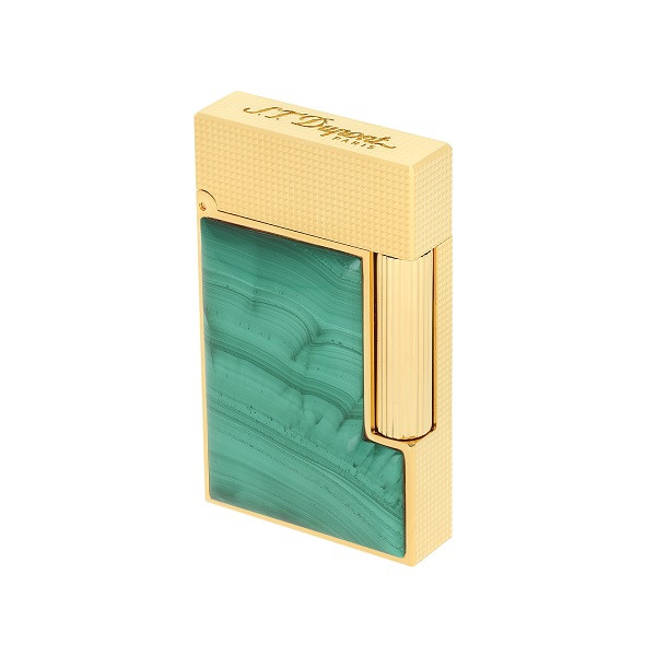 S.T Dupont Ligne 2 Stone of Fortune Malachite and Gold Lighter 
