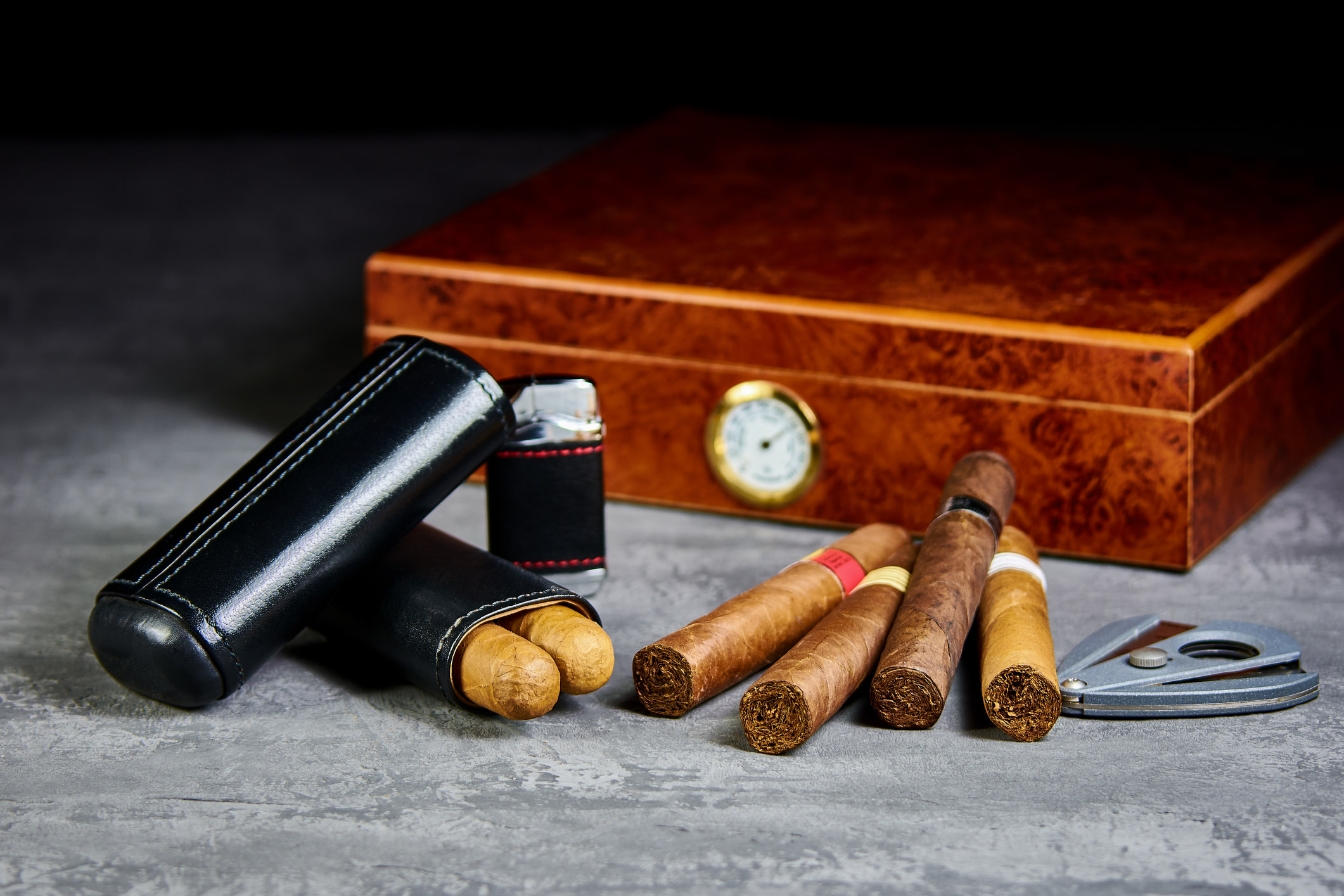 Cigars, a Cutter and a Humidor