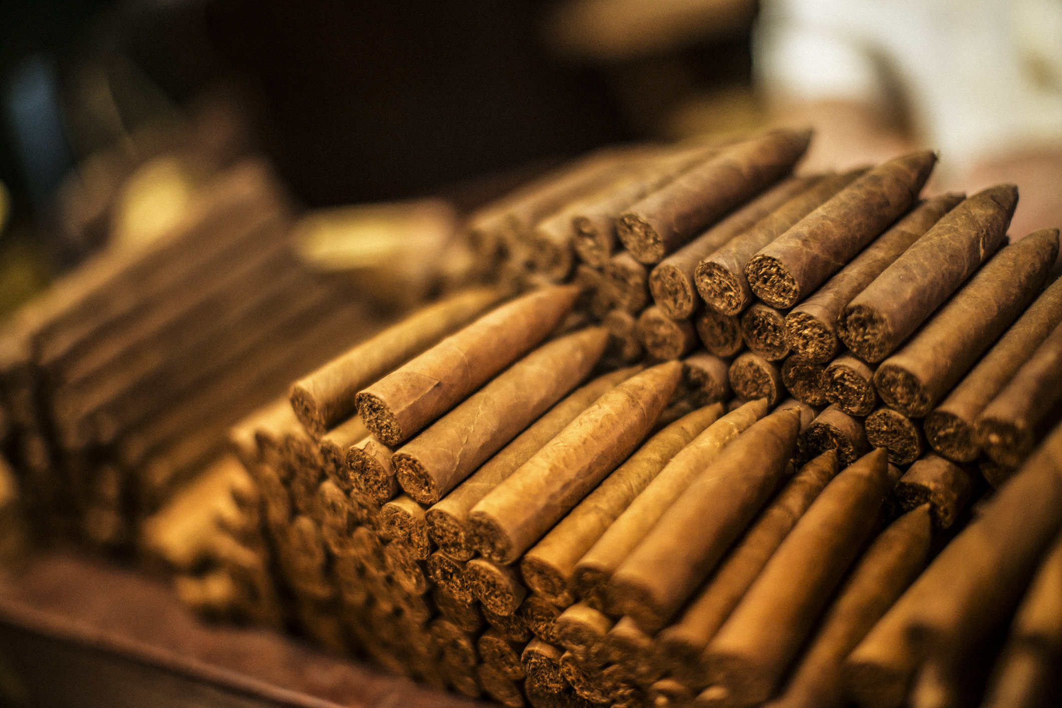 Cuban Cigars on a Shelf